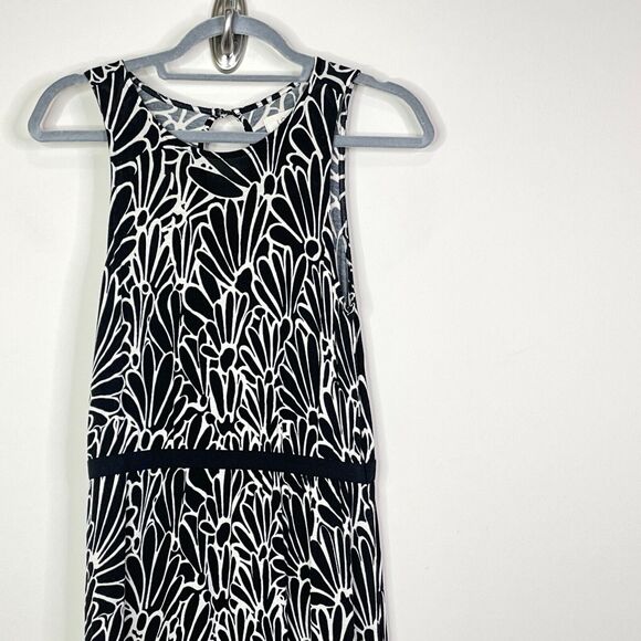 LOFT Jersey Floral Sleeveless Geometric Maxi Dress Women's Size XS - Picture 5 of 9